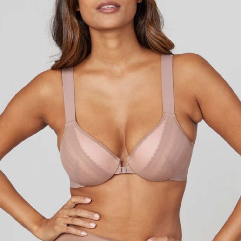 NWT Spanx Bralellujah Illusion Lace Full Coverage Bra in Cafe Au Lait